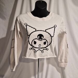 Tokidoki x Hello Kitty and Friends Kuromi Studded Crop Long Sleeve Tee White S‎